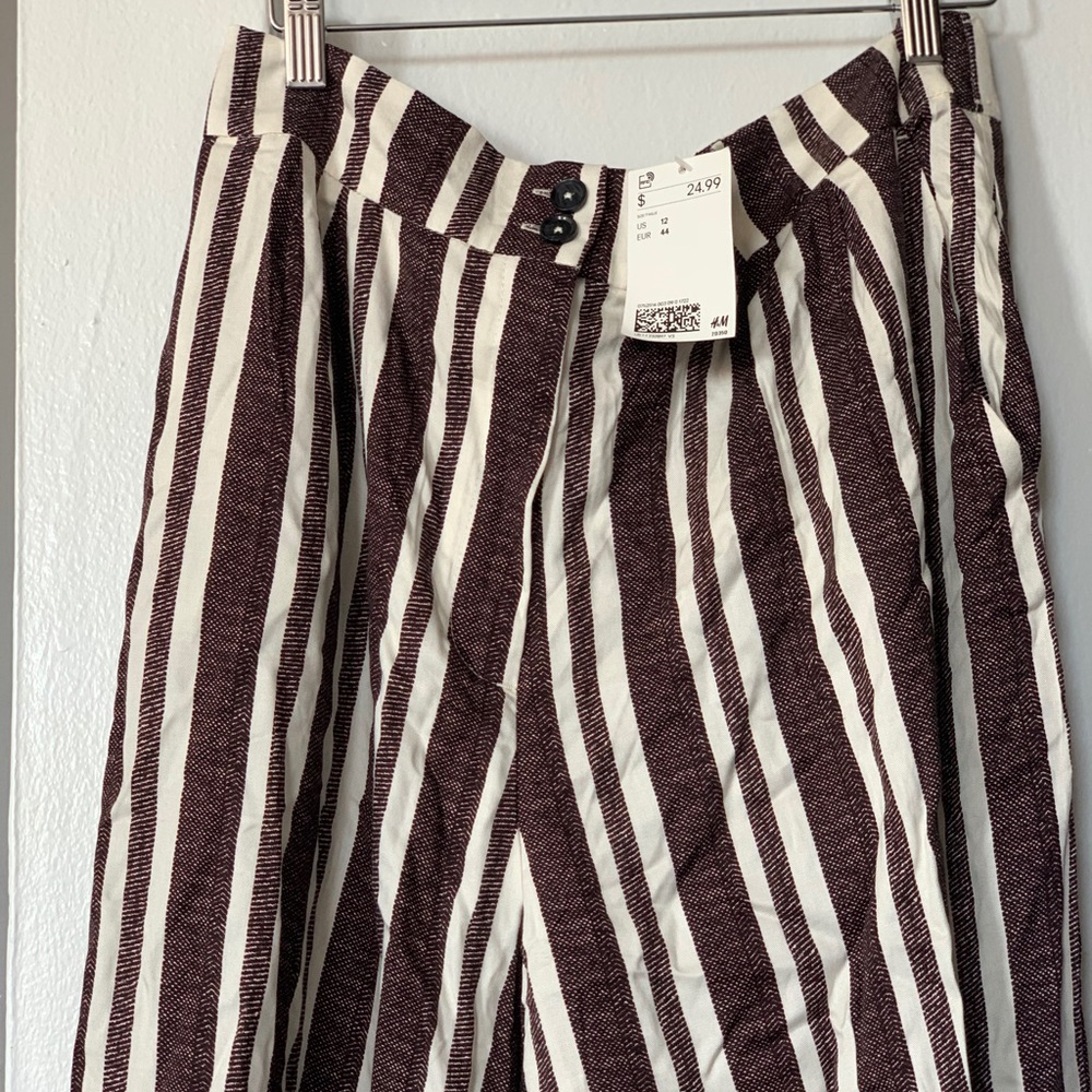 Brown and cream Capri pants